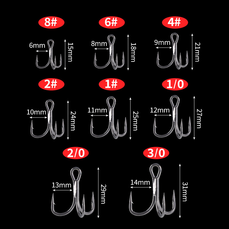 Hameçon triple de pêche 6X en  - Fishing Hook Offset avis et prix
