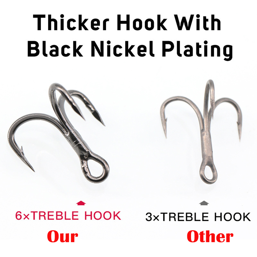 Hameçon triple de pêche 6X en  - Fishing Hook Offset avis et prix